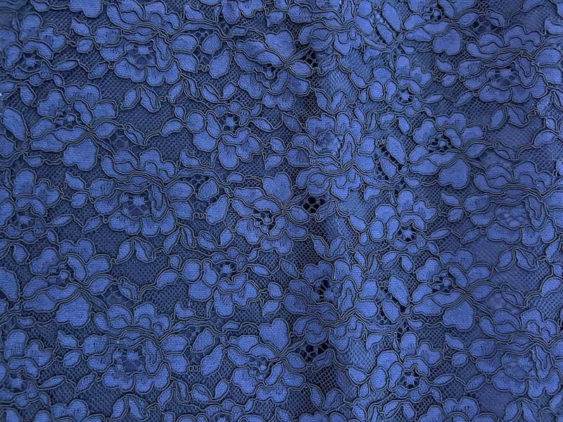 Tela encaje Encaje azul aciano, referencia 004